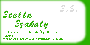 stella szakaly business card